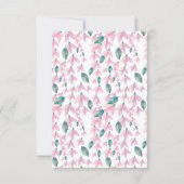 ピンク魅力的ウィステリアRSVP 出欠カード (裏面)