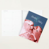 ピンク魅力的コカトゥーおもしろいハートハンズ結婚 プランナー手帳 (ディスプレー)