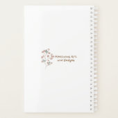 ピンク魅力的フローラヴィンテージインスパイアバードパターン プランナー手帳 (裏面)