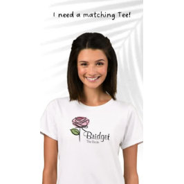 ピンク魅力的ローズブライダルパーティトート-名前をカスタムする トートバッグ