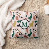 ピンク魅力的色の背景に手書き猫 クッション (ブランケット)