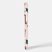 ピンク魅力的色の背景に手書き猫 Case-Mate iPhoneケース (裏面 / 左)