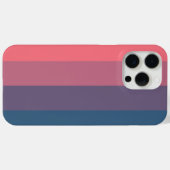 ピンク鮮やかからブルーへのグラデーションストライプデザイン Case-Mate iPhoneケース (裏面 (横))