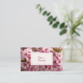 ピンク鮮やかさくらんぼブロッサム《写真》ぼけ味 名刺 (スタンド正面)