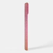 ピンク鮮やかとキラキラ色の背景 iPhoneケース (右側面)