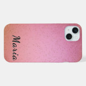 ピンク鮮やかとキラキラ色の背景 iPhoneケース (裏面横)