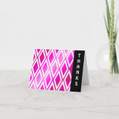 ピンク鮮やかとホワイトダイヤモンドありがとう サンキューカード (正面)