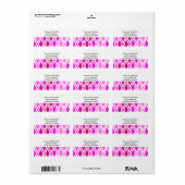 ピンク鮮やかとホワイトダイヤモンド ラベル (フルシート)