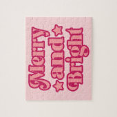 ピンク鮮やかとメリー明るいクリスマス ジグソーパズル (縦)