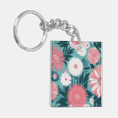 ピンク鮮やかと白のフローラ交響曲 キーホルダー (正面左)