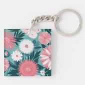 ピンク鮮やかと白のフローラ交響曲 キーホルダー (裏面)
