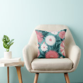 ピンク鮮やかと白のフローラ交響曲 クッション (椅子)