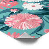 ピンク鮮やかと白のフローラ交響曲 ポスター (角)