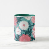 ピンク鮮やかと白のフローラ交響曲 マグカップ (中央)