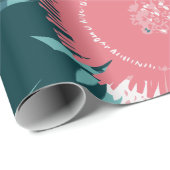 ピンク鮮やかと白のフローラ交響曲 ラッピングペーパー (ロールコーナー)