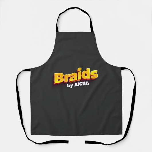 ピンク鮮やかと黄色のアフリカの毛編み エプロン (正面)