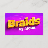 ピンク鮮やかと黄色のアフリカの毛編み ロイヤリティカード (正面)