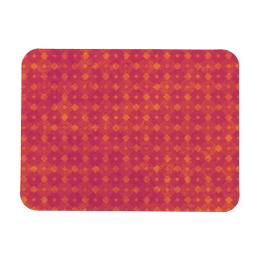 ピンク鮮やかと黄色のダイヤ マグネット (横)