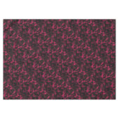 ピンク鮮やかと黒の斑点のある炎 テーブルクロス (正面(横))