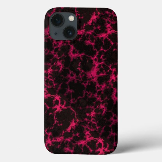 ピンク鮮やかと黒の斑点のある炎 Case-Mate iPhoneケース (裏面)