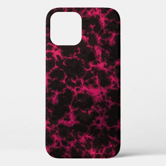 ピンク鮮やかと黒の斑点のある炎 Case-Mate iPhoneケース (裏面)