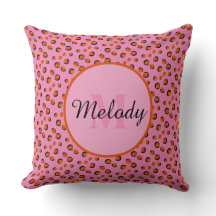 ピンク鮮やかのチーテーアニマルプリントモノグラム