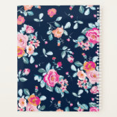 ピンク鮮やかのバラ花柄 プランナー手帳 (裏面)