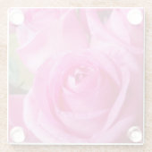 ピンク鮮やかのバラ ガラスコースター (裏面)