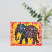 ピンク鮮やかの円を持つ象 シーズンポストカード (スタンド正面)