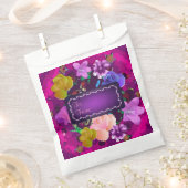 ピンク鮮やかの抽象芸術フローラ フェイバーバッグ (クリップ留めされた状態)