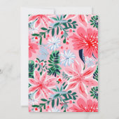 ピンク鮮やかの熱帯クリスマスフローラ写真 シーズンカード (裏面)