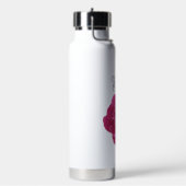 ピンク鮮やかの牡丹パーソナライズされた花 ウォーターボトル (左面)