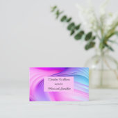 ピンク鮮やかの紫の青の渦巻き母に コーリングカード (スタンド正面)