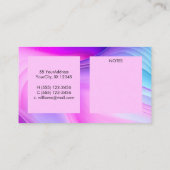 ピンク鮮やかの紫の青の渦巻き母に コーリングカード (裏面)