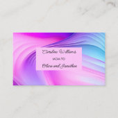 ピンク鮮やかの紫の青の渦巻き母に コーリングカード (正面)