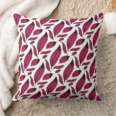 ピンク鮮やかの羽毛パターン クッション (ブランケット)
