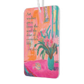 ピンク鮮やかの花の花瓶 カーエアーフレッシュナー (左)