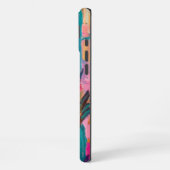 ピンク鮮やかの花の花瓶 iPhoneケース (左側面)