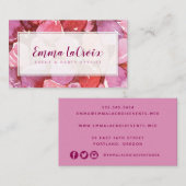 ピンク鮮やかの花プロフェッショナル 名刺 (正面/裏面)