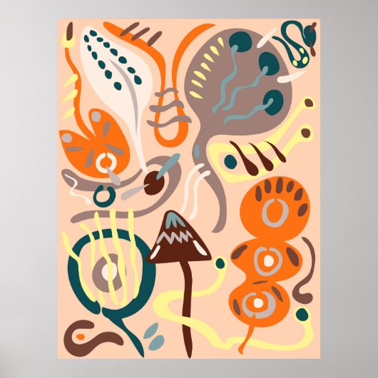 ピンク鮮やかの花 ポスター (正面)