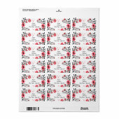 ピンク鮮やかの花 ラベル