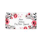 ピンク鮮やかの花 ラベル (正面)