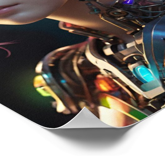 ピンク鮮やかの髪の人 ポスター (角)