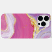 ピンク鮮やかアルコールインクとグリッター電話ケース Case-Mate iPhoneケース (裏面 (横))