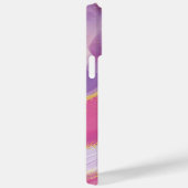 ピンク鮮やかアルコールインクとグリッター電話ケース Case-Mate iPhoneケース (裏面 / 右)