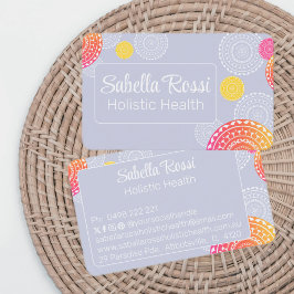 ピンク鮮やかイエローランダムマンダパーソナライズされたラ 名刺