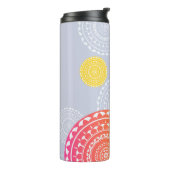 ピンク鮮やかイエローランダムマンダラモノグラム タンブラー (回転左)