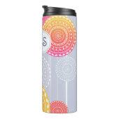 ピンク鮮やかイエローランダムマンダラモノグラム タンブラー (回転右)
