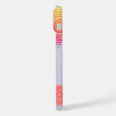 ピンク鮮やかイエローランダムマンダラモノグラム iPhoneケース (左側面)