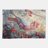 ピンク鮮やかガラ・コカトー キッチンタオル (横)